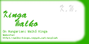 kinga walko business card